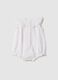 White pure cotton romper for baby girl_1