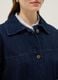 Giacca in puro cotone denim blu regular fit con tasche_3