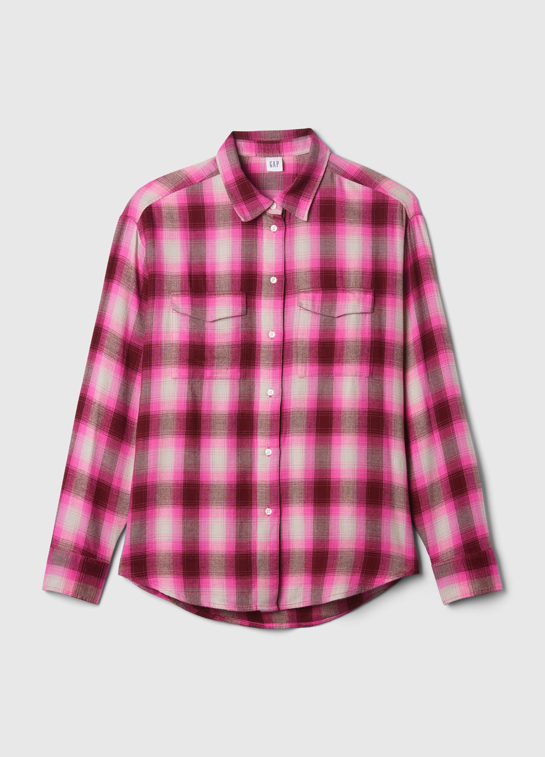 Check flannel shirt with pockets