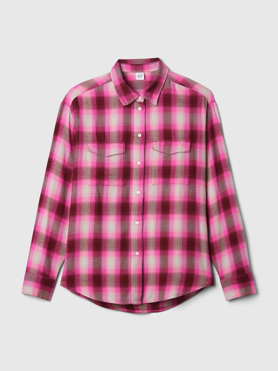 Check flannel shirt with pockets_4