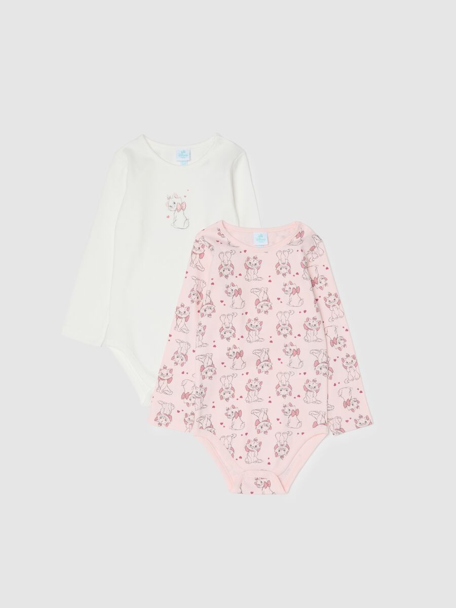 Multi-coloured pure cotton baby bodysuit twin pack_0
