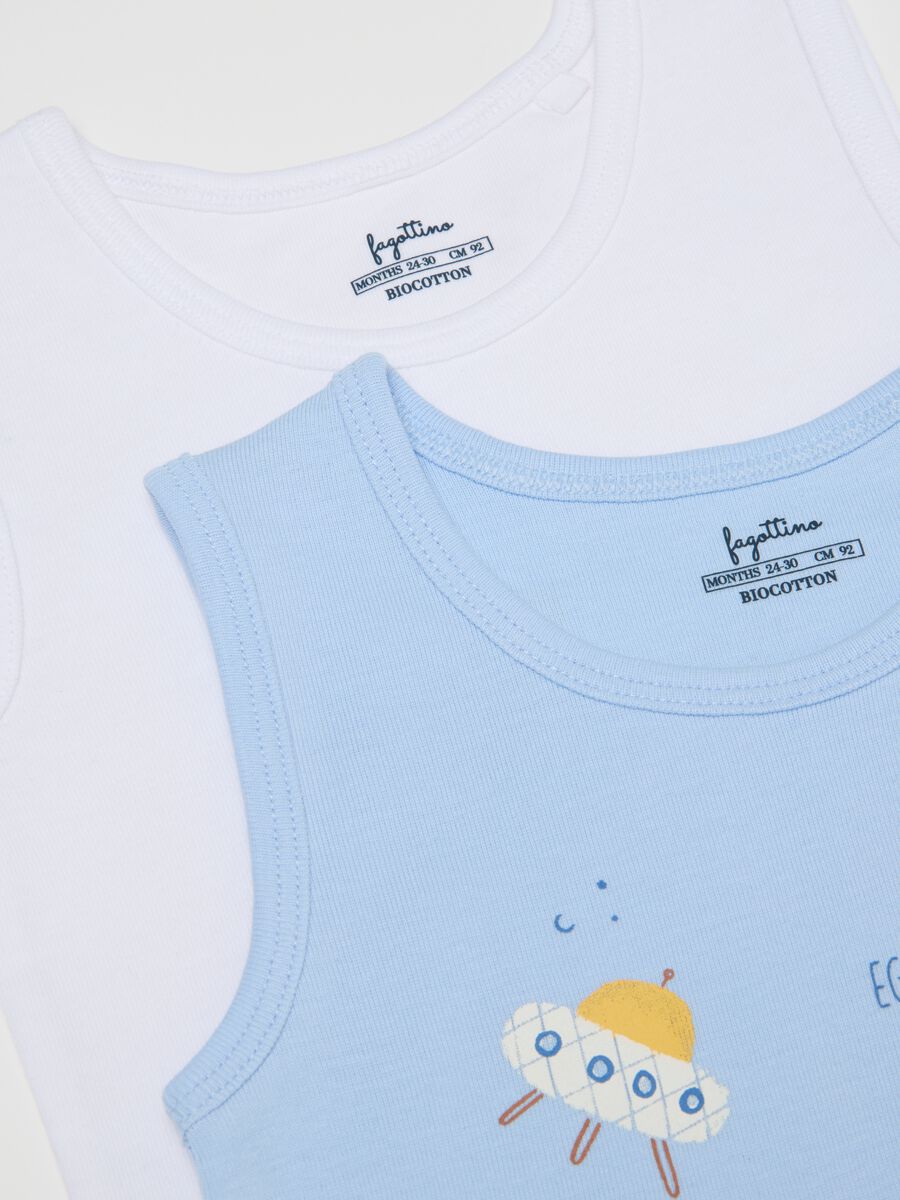 Kids' Multicoloured Pure Cotton Tank Top Pack_2