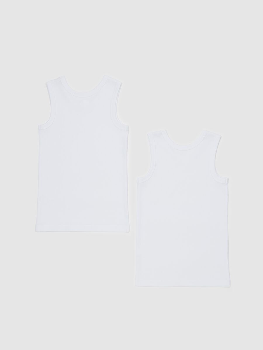 Two-pack racerback vests in organic cotton_1