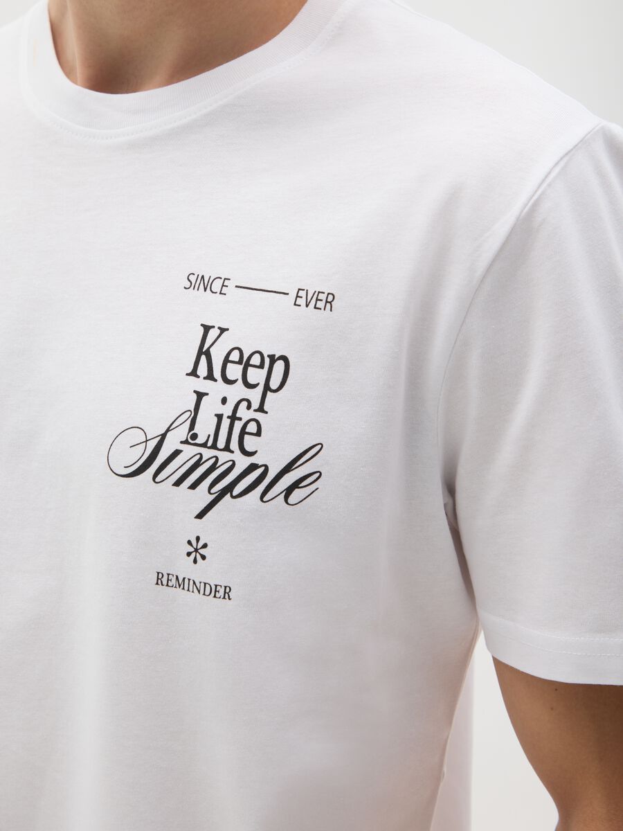White pure cotton regular fit T-shirt_2