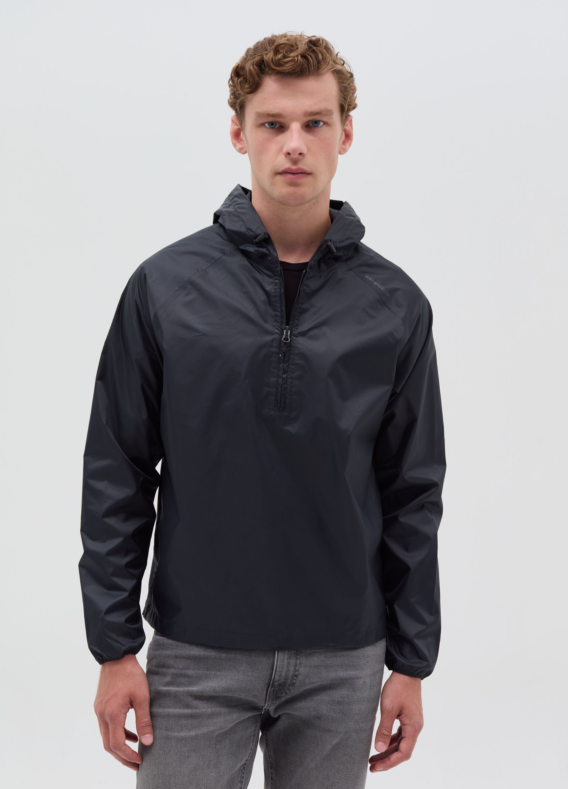 Giacca Essential impermeabile half-zip