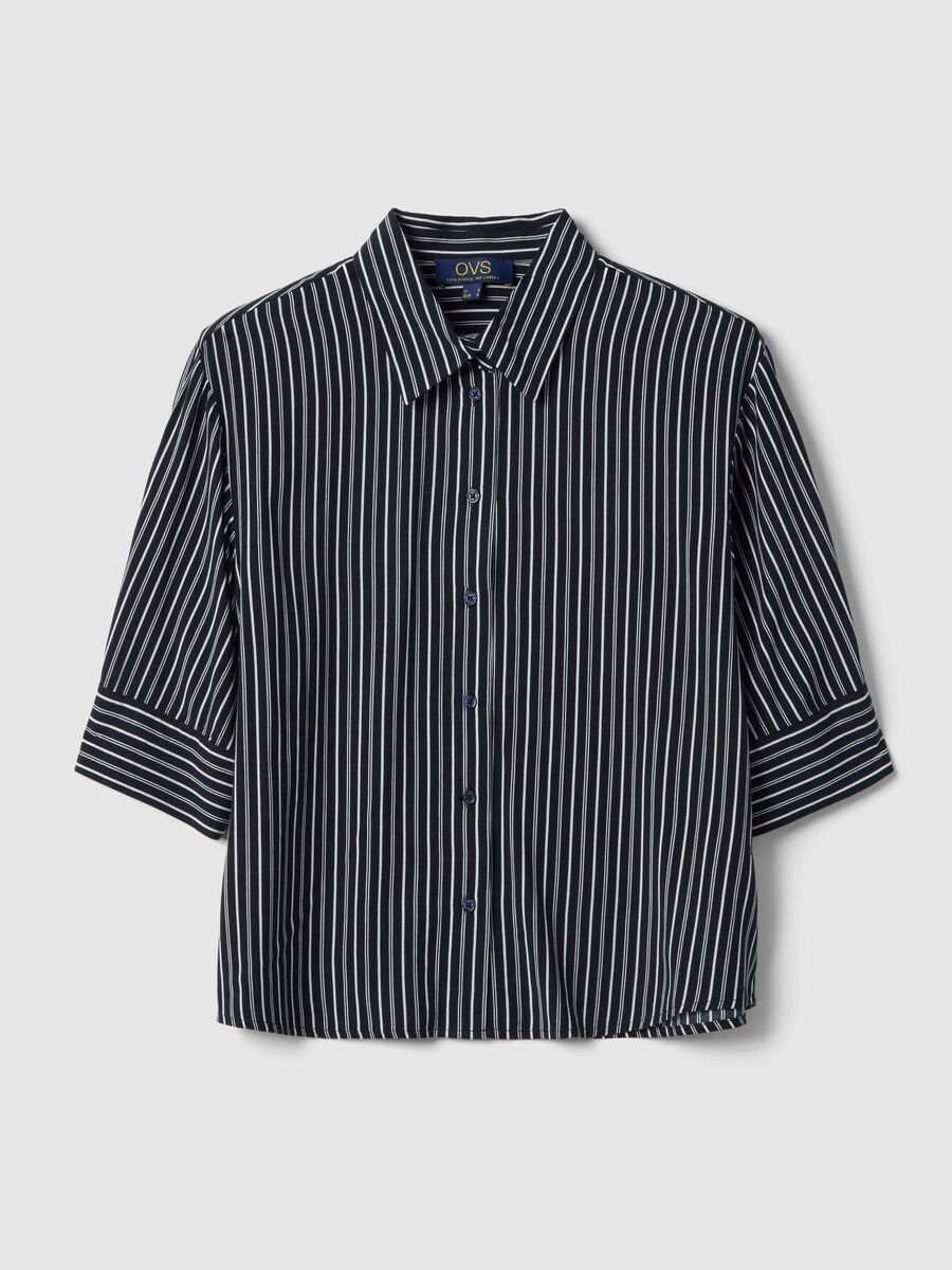 Regular Fit Multi-Colour Striped Pure Viscose Shirt_4