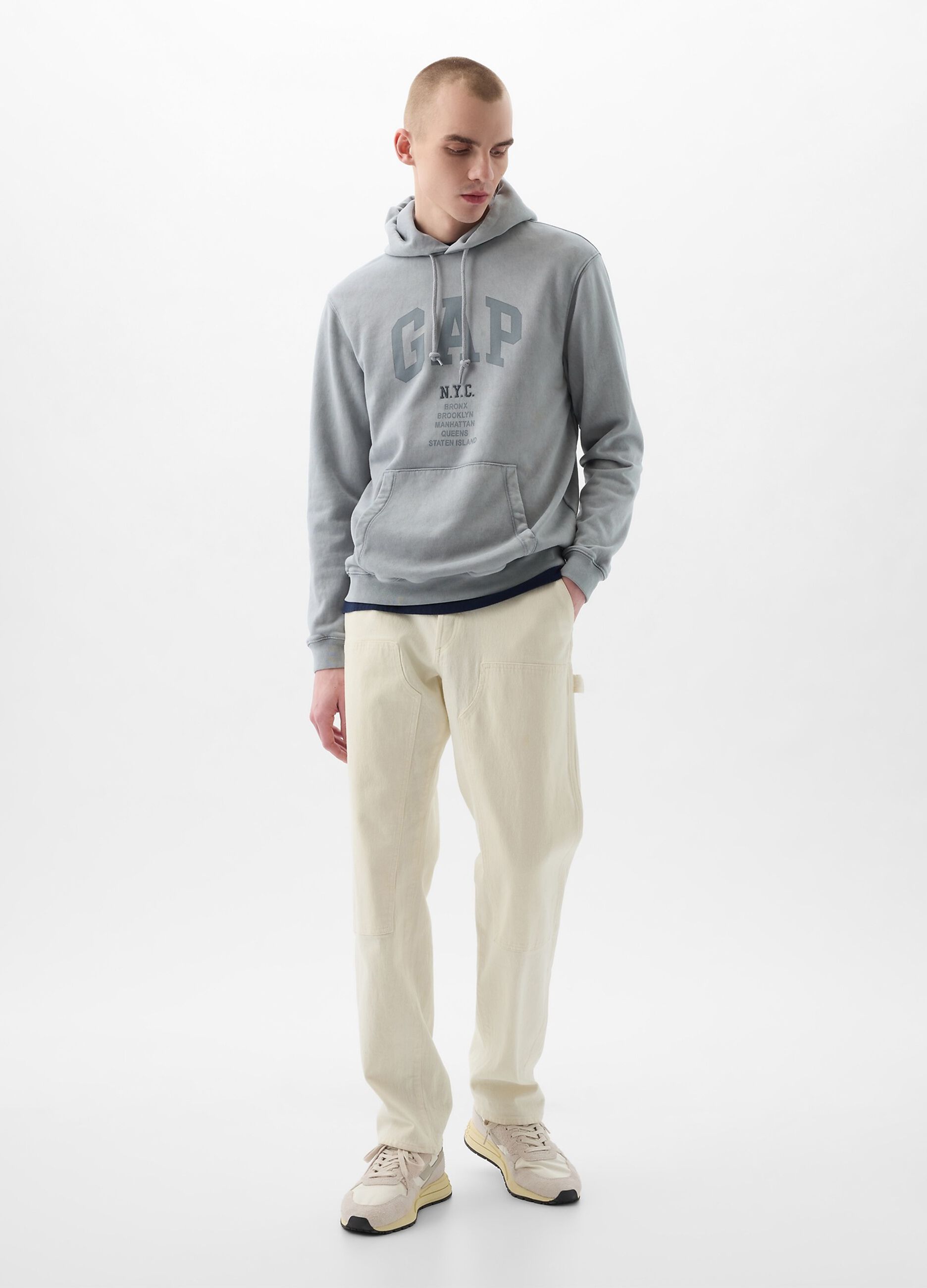 Hoodie with printed logo