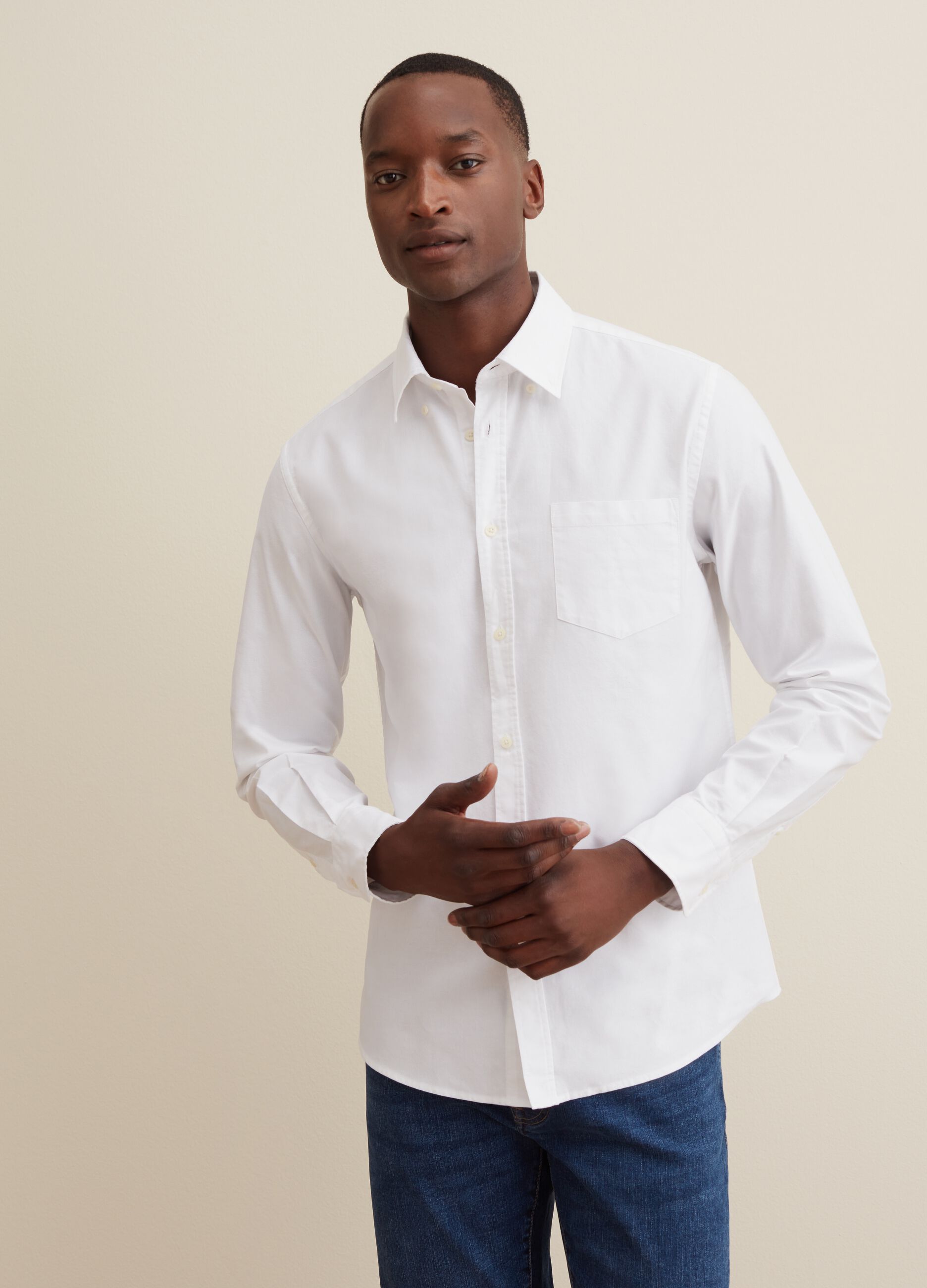 Camicia in cotone oxford con tasca