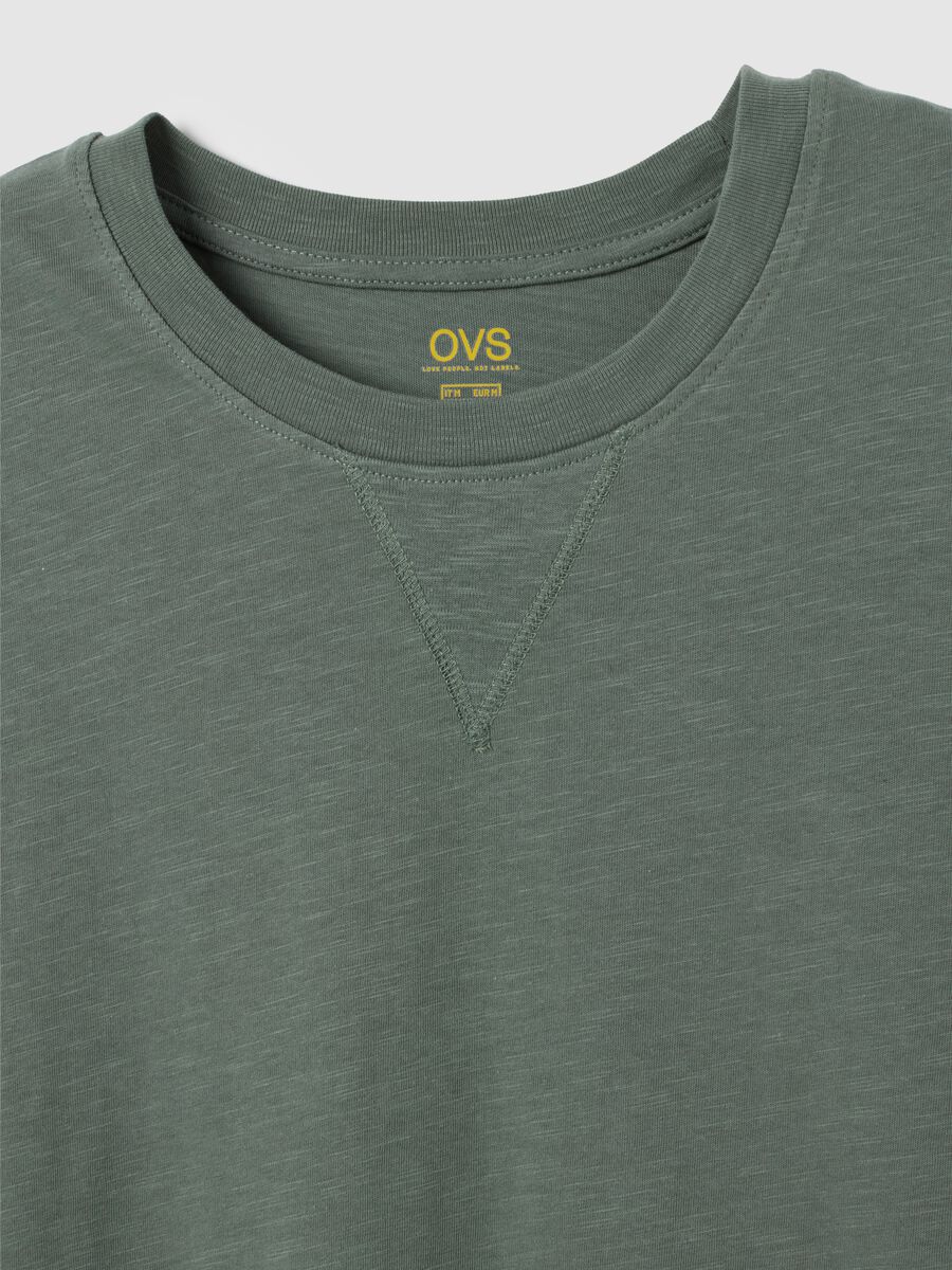 Canotta da uomo in puro cotone verde relaxed fit_1
