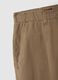 Baggy chino trousers in pure beige cotton_5