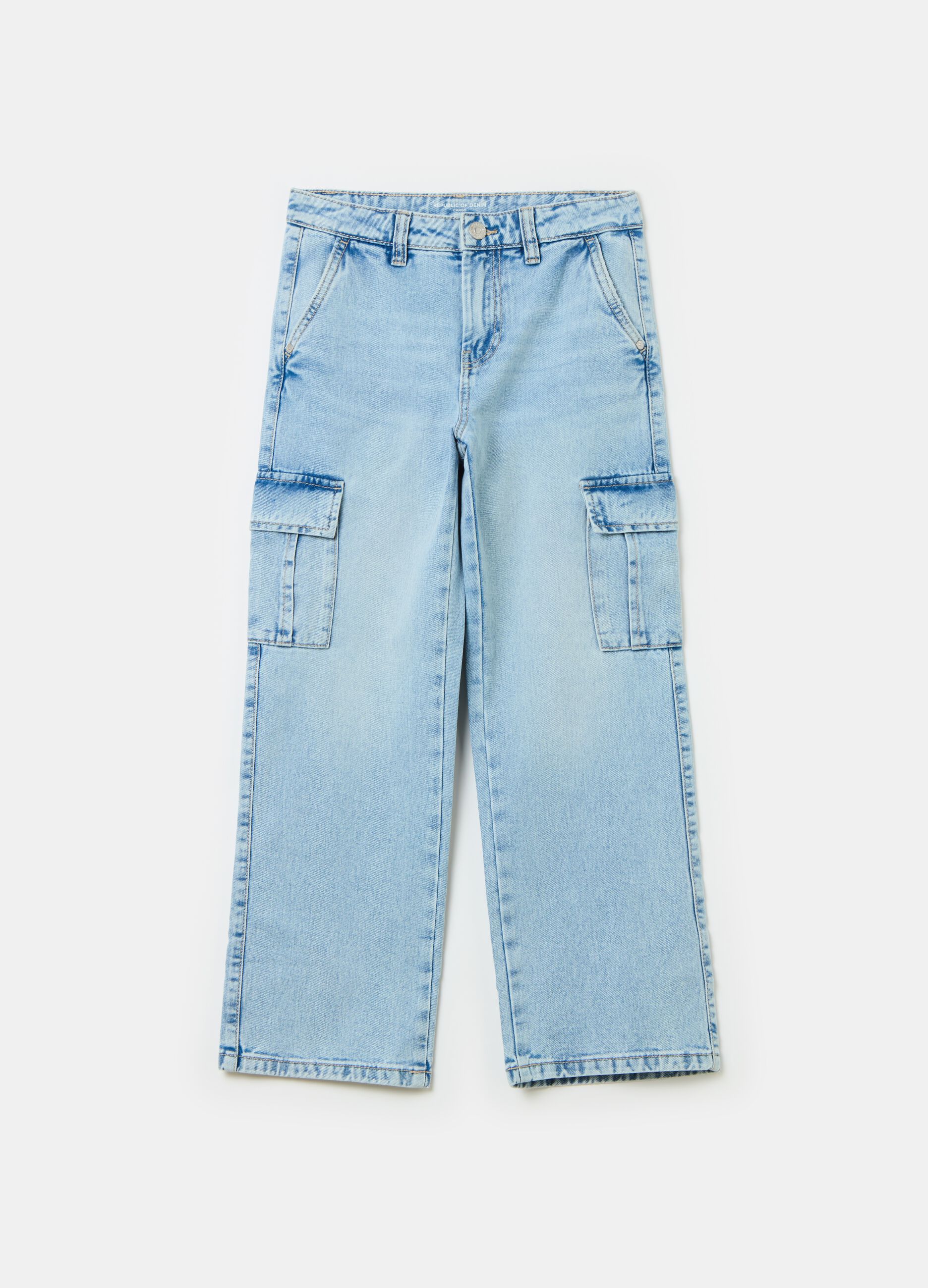 Jeans cargo acid wash