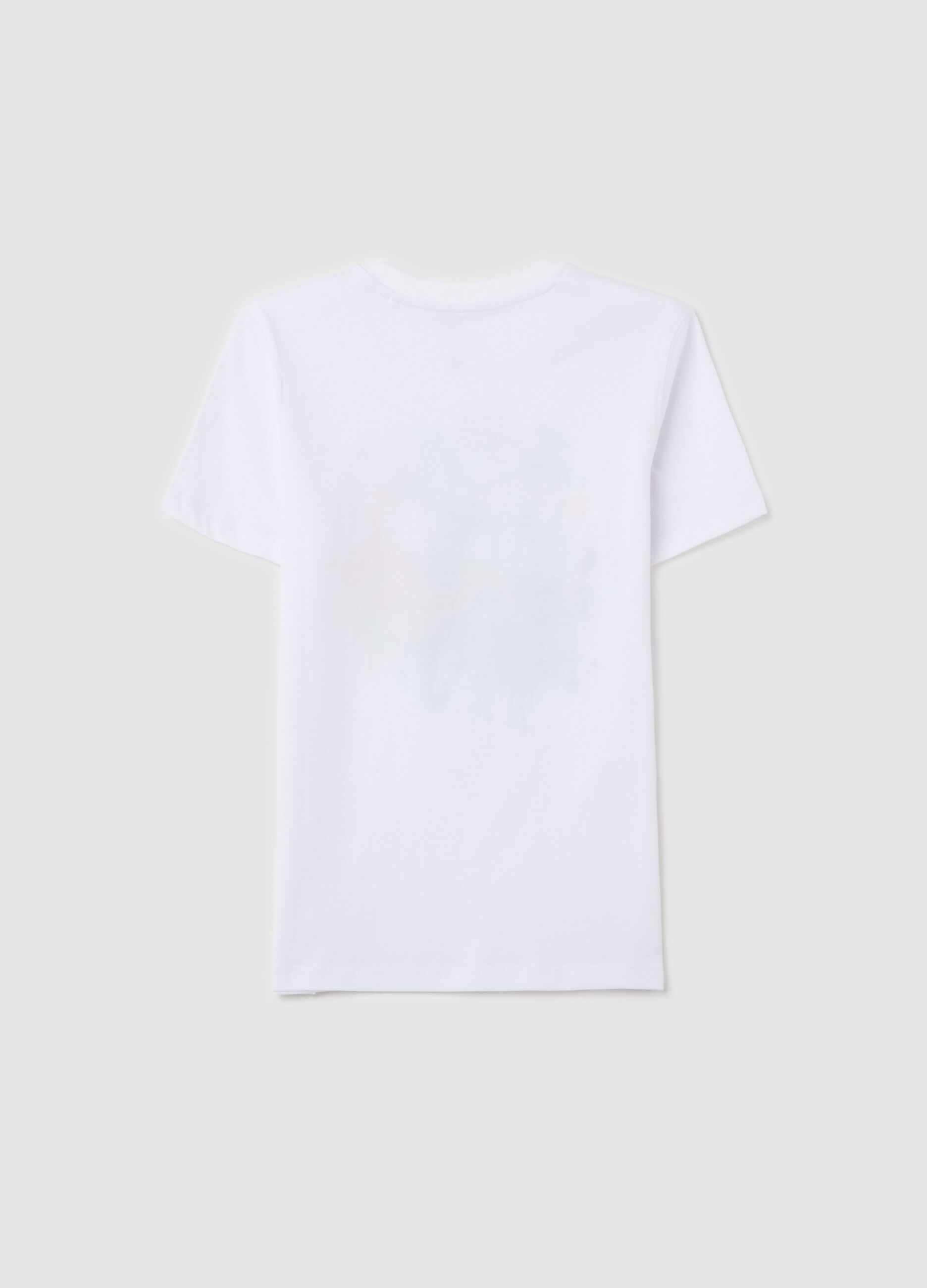 Cotton T-shirt with skater boy print