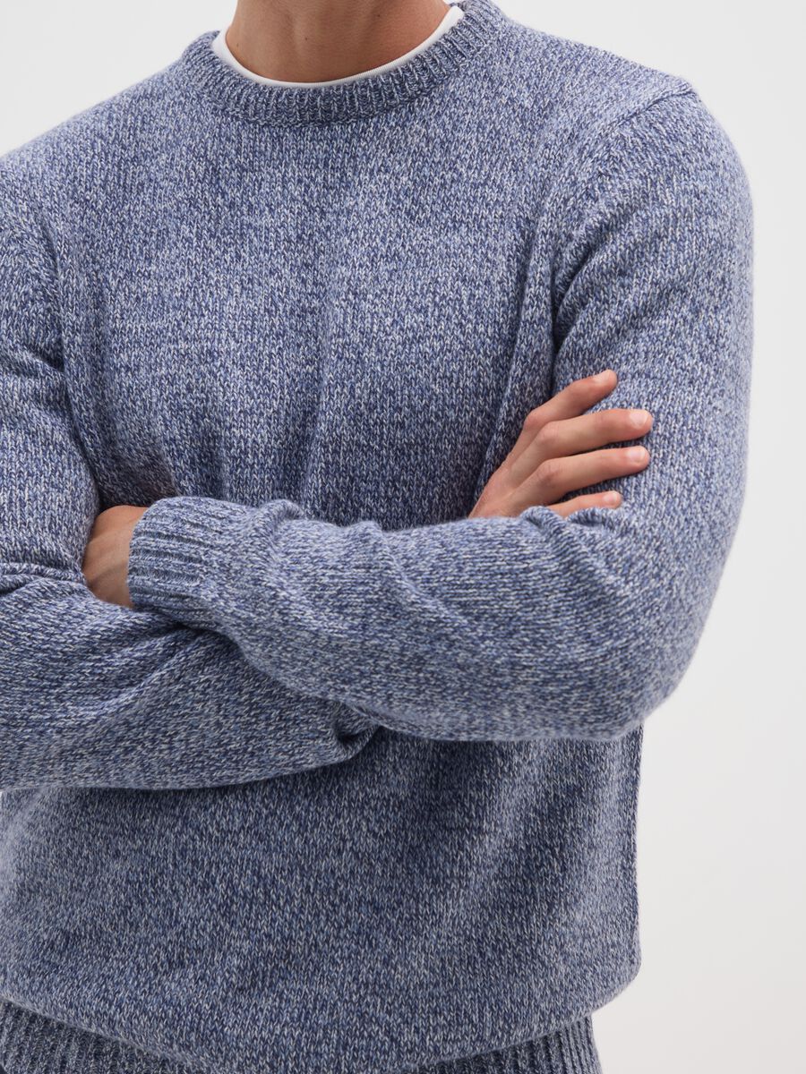 Blue Acrylic and Wool Sweater_3