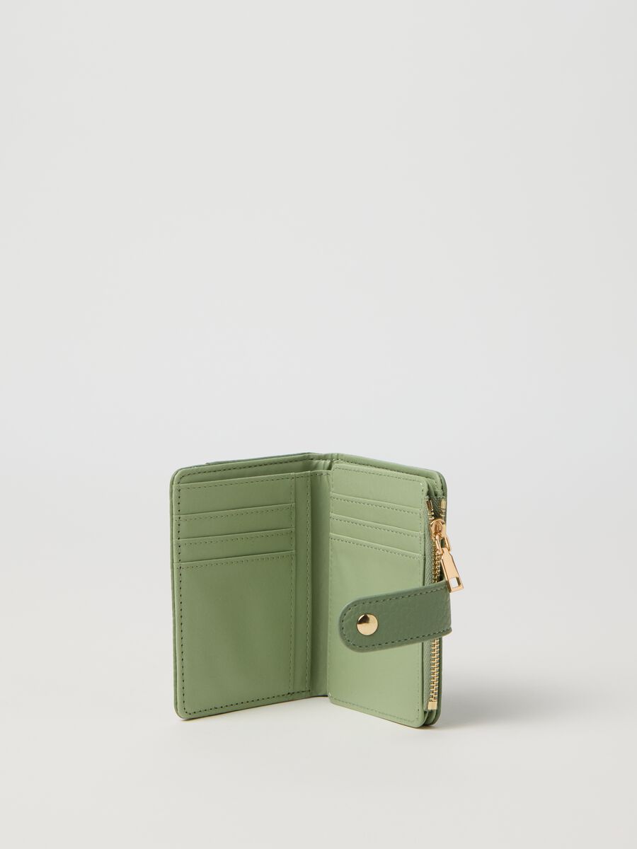 Green textured-effect wallet_2