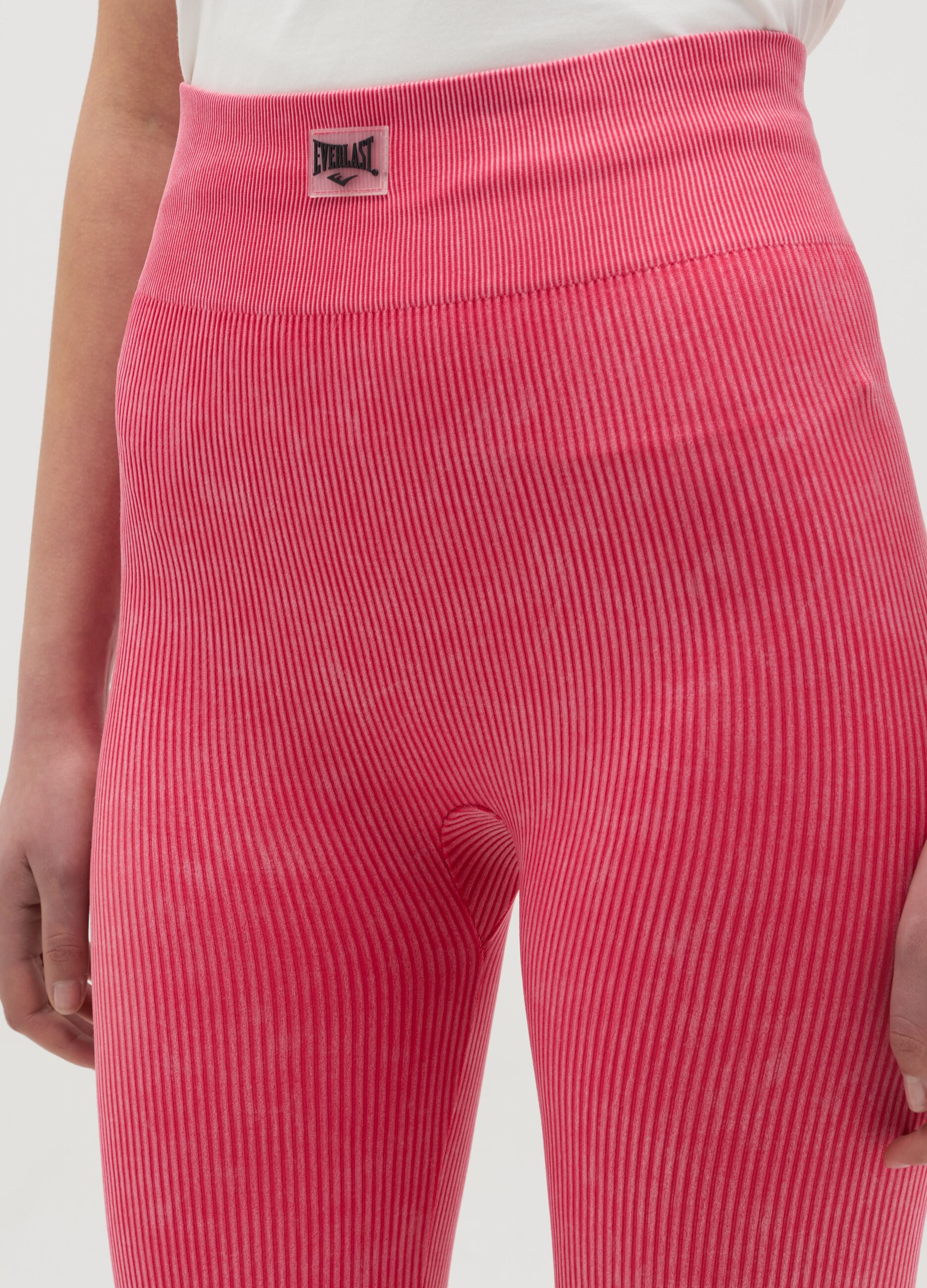 Stretch ribbed leggings