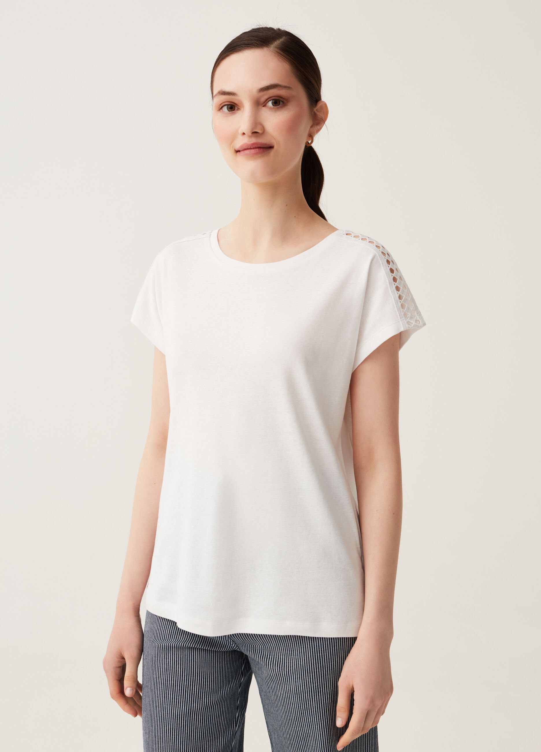 Ovs T-shirt con inserto traforato