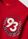 T-shirt rossa in puro cotone con girocollo e stampa Top Speed_2