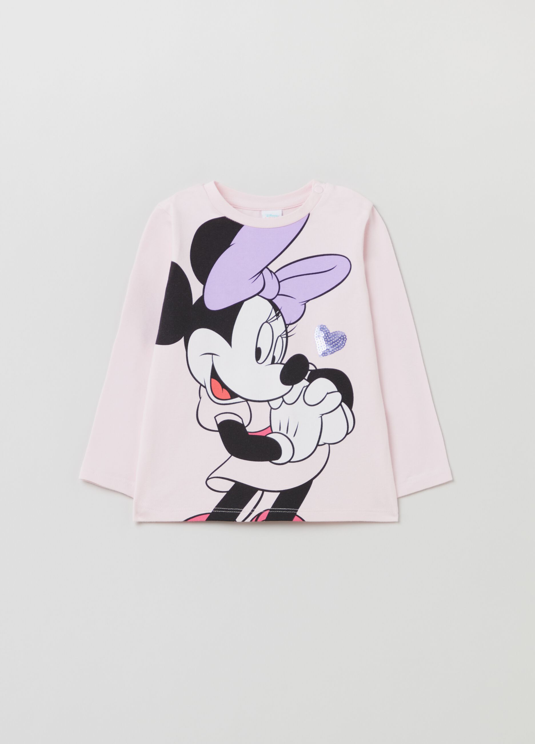 T-shirt a maniche lunghe stampa Minnie_0