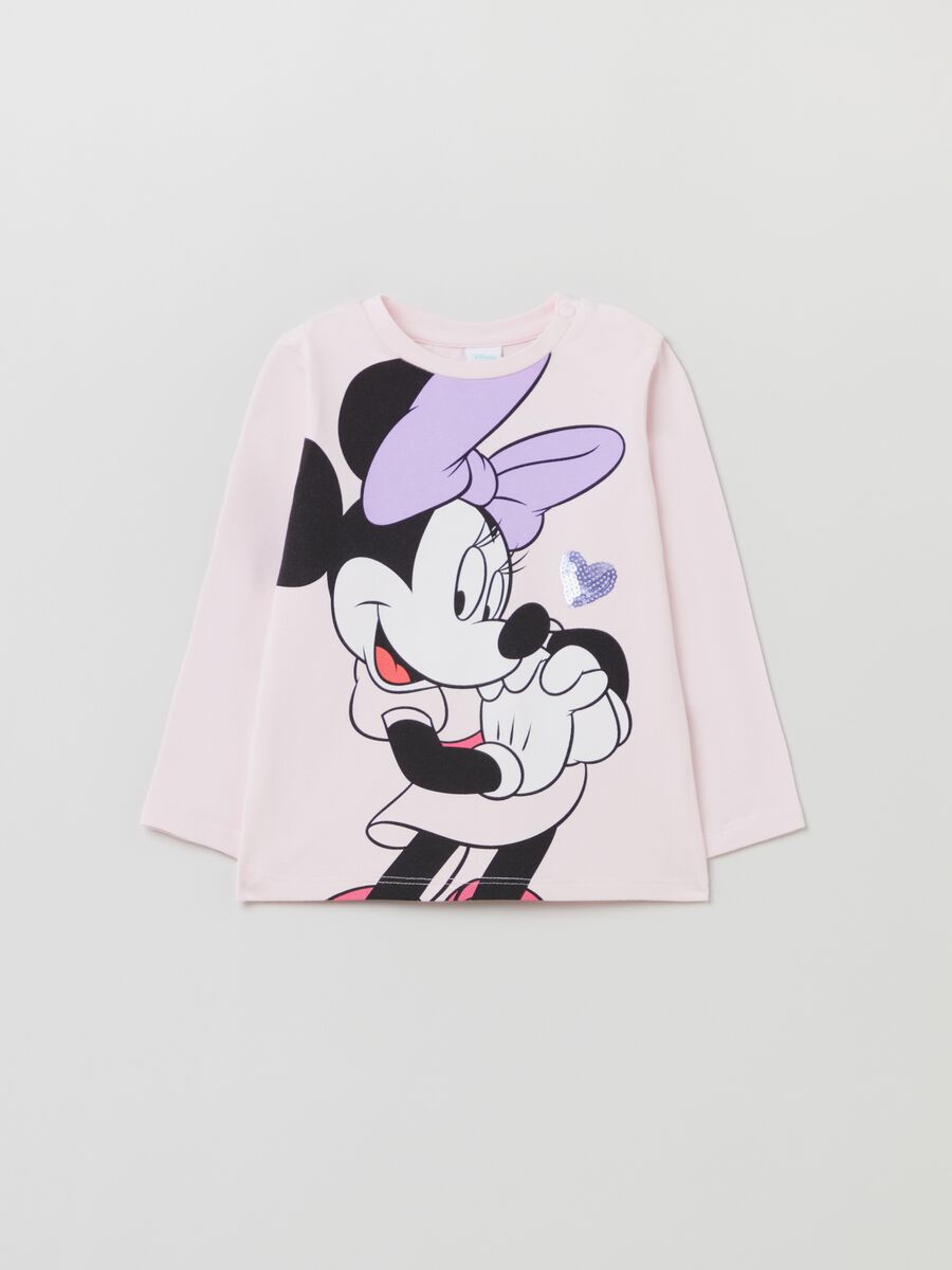 T-shirt a maniche lunghe stampa Minnie_0