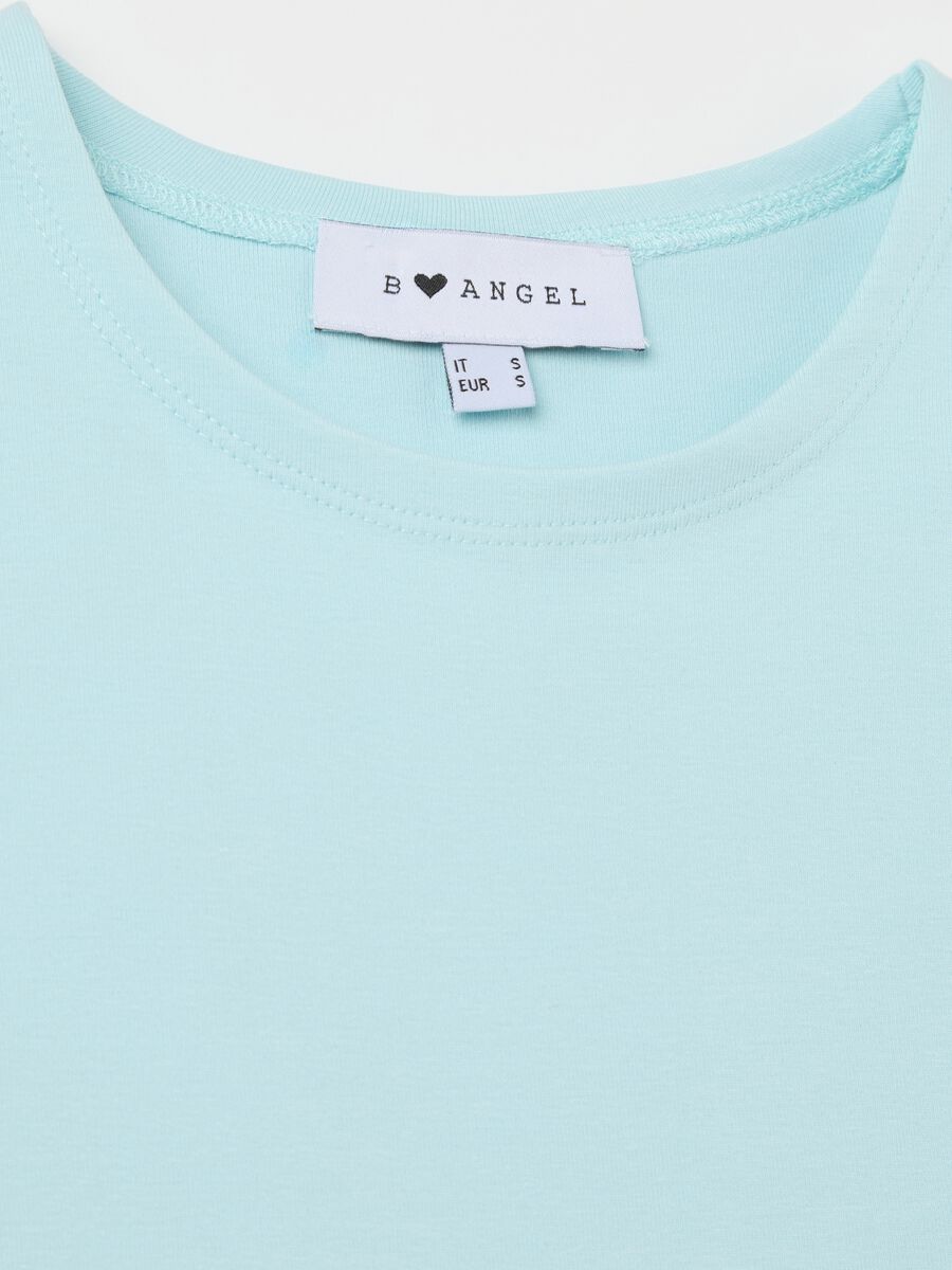 Women's light blue fitted vest top in stretch cotton_5