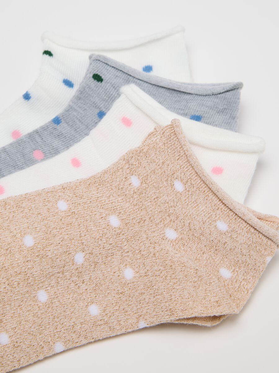 Multi-pack sneaker liners with polka dots_1