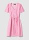 Pink striped viscose-blend dress_0