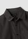Anthracite Grey Poplin Shirt in Pure Cotton, Oversized Cropped Fit_1