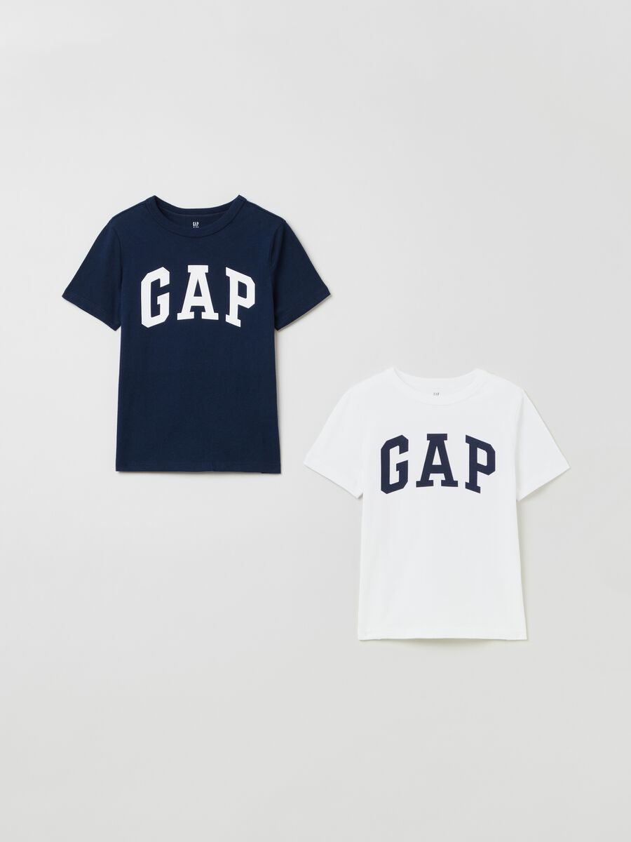 Two-pack T-shirts in cotton with logo print_0