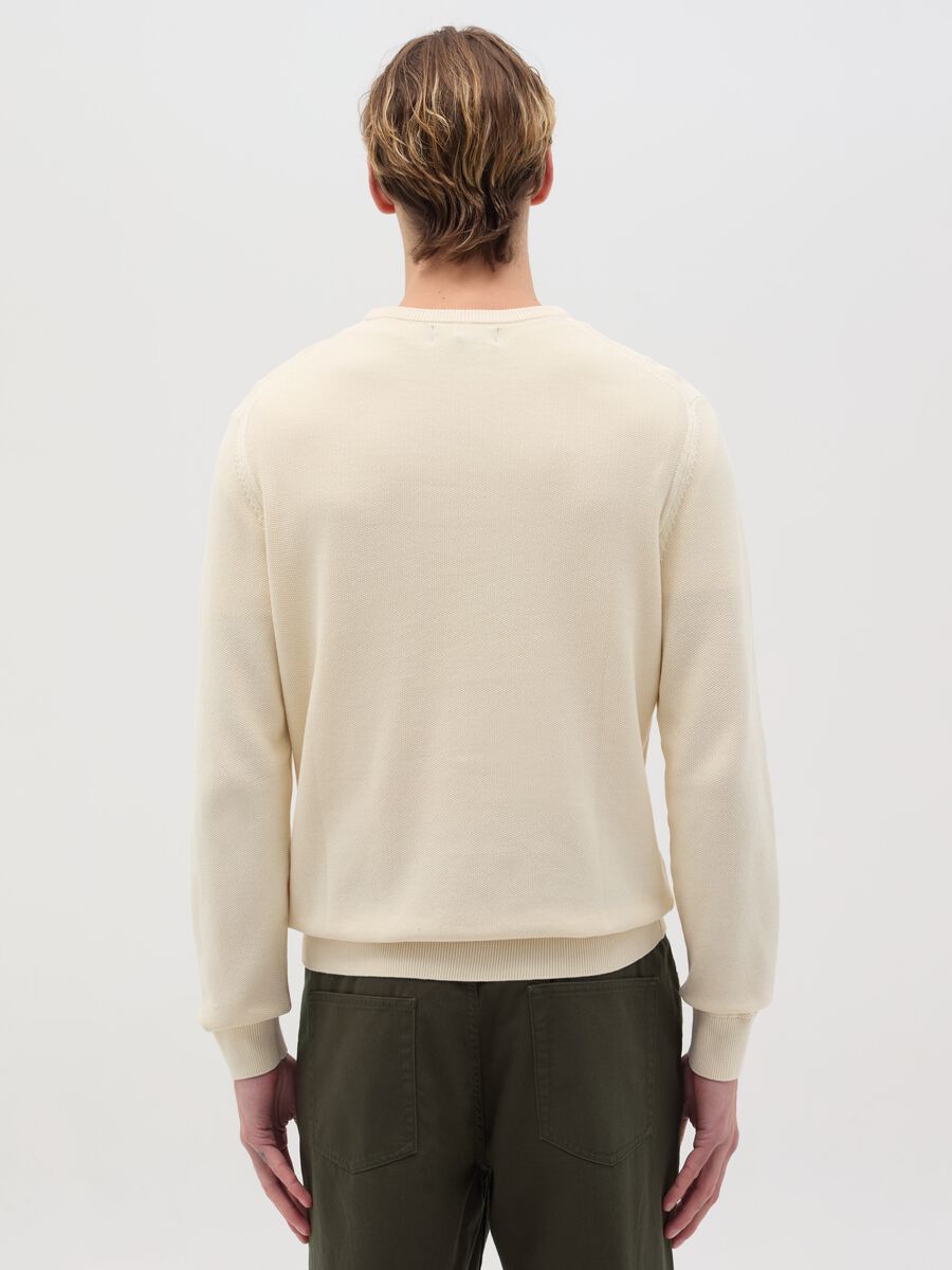 Cotton pullover with micro weave_3