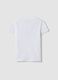 T-shirt bianca in cotone organico a maniche corte per ragazza regular fit_1