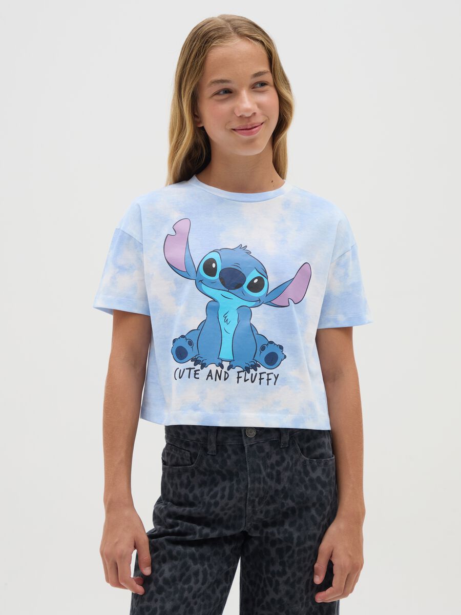 Girls' pure cotton sky blue t-shirt, regular fit_0
