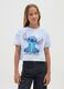 Girls' pure cotton sky blue t-shirt, regular fit_0