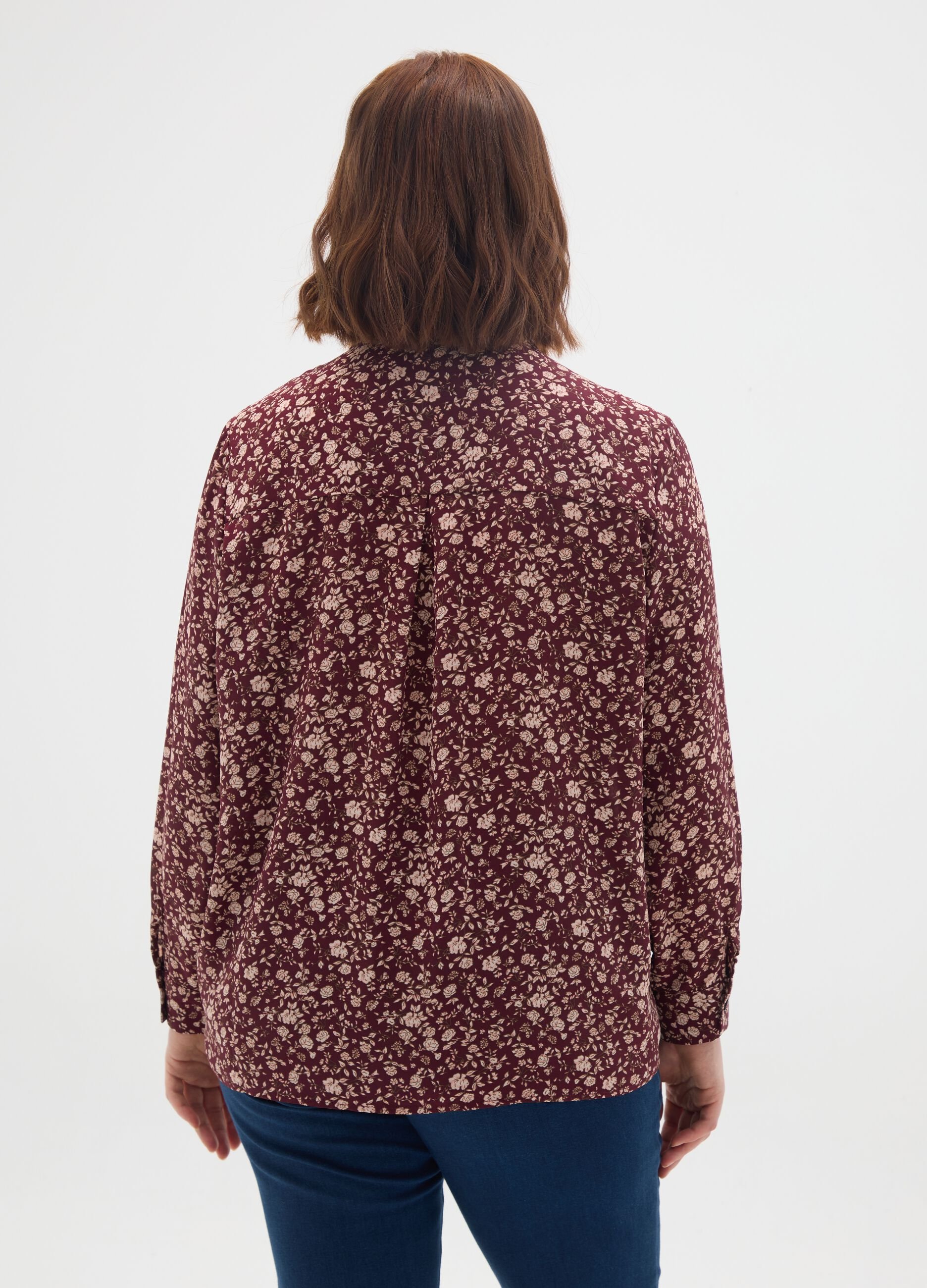 Multicolour mixed fabric regular fit shirt