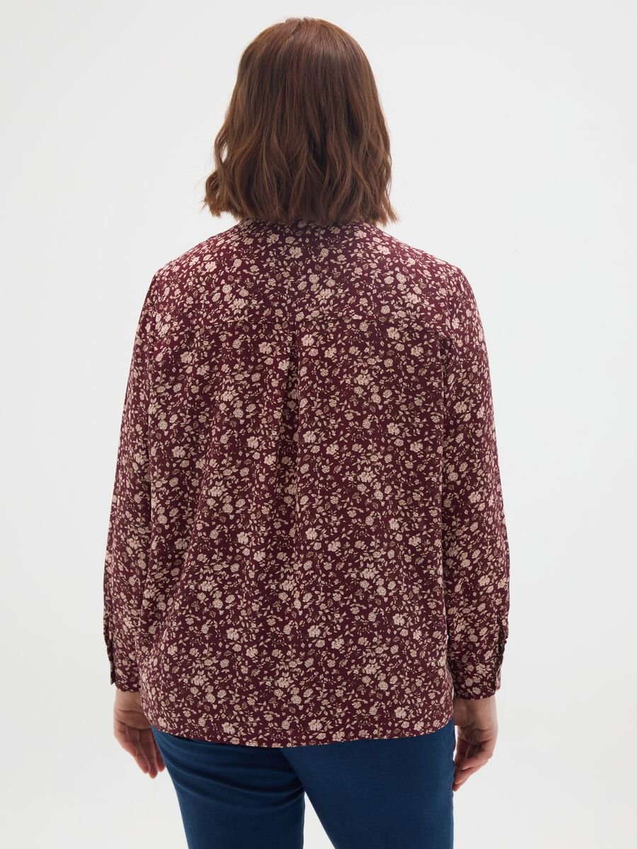 Multicolour mixed fabric regular fit shirt_3