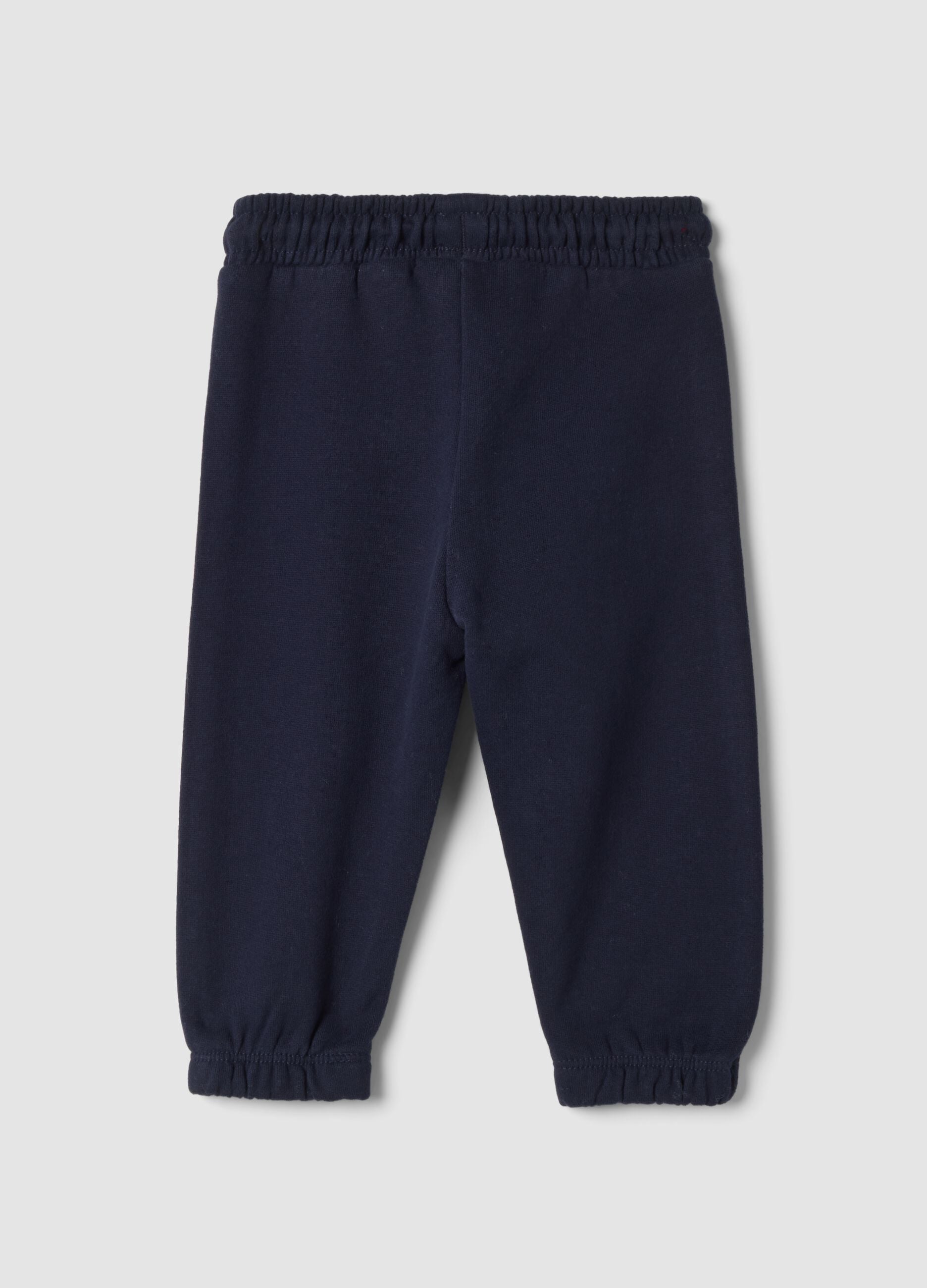 Blue joggers in 100% organic cotton