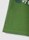 Green pure cotton regular fit T-shirt for children with print_3
