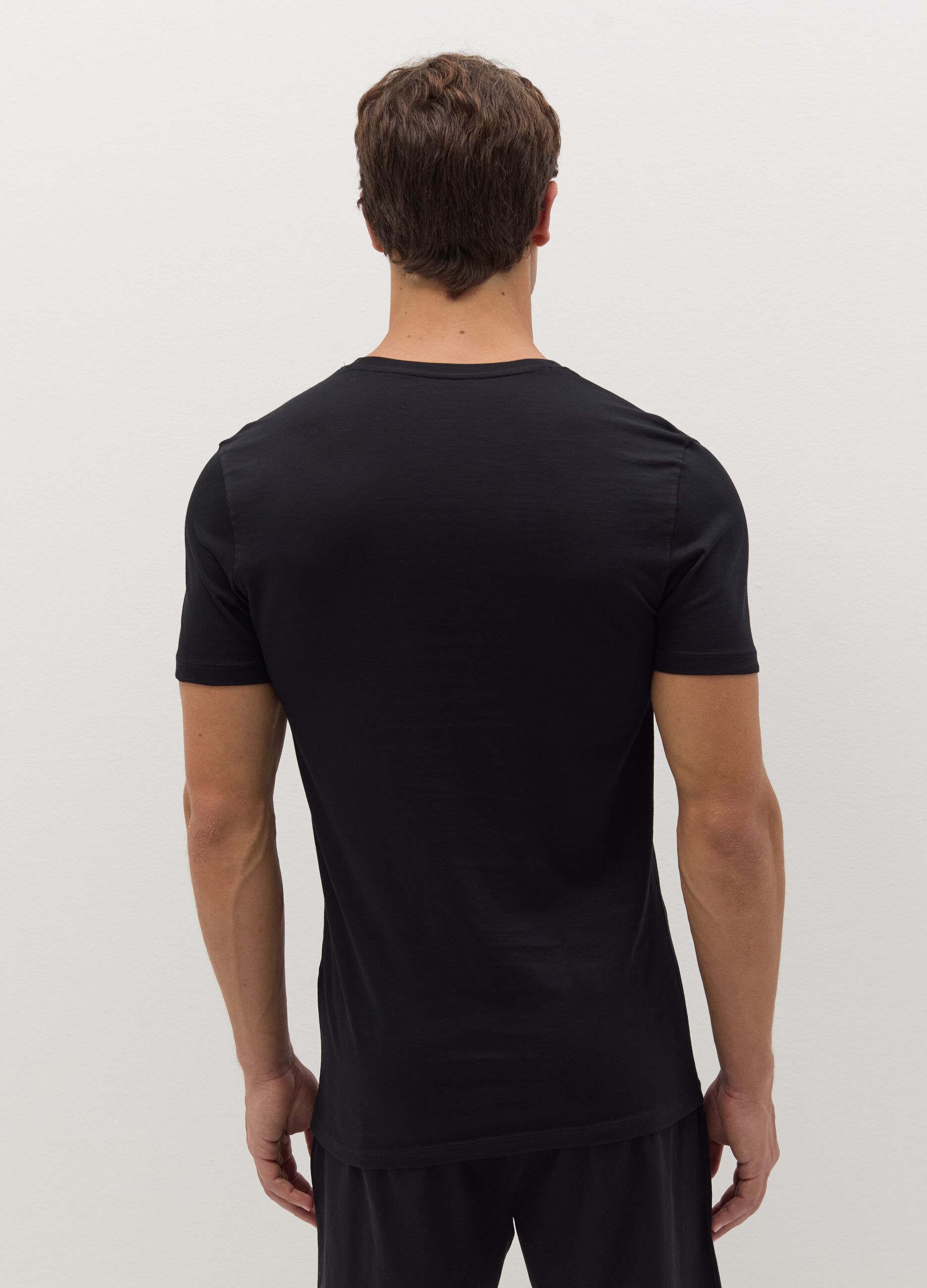 Bipack t-shirt intima in cotone Supima scollo a V 