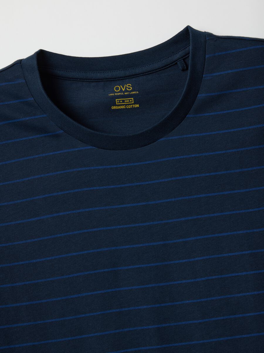 Short pyjamas in pure blue cotton, regular fit_5