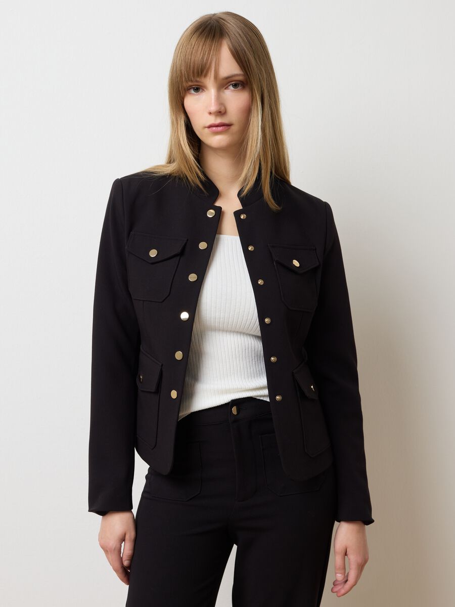 Blazer nero slim fit_0