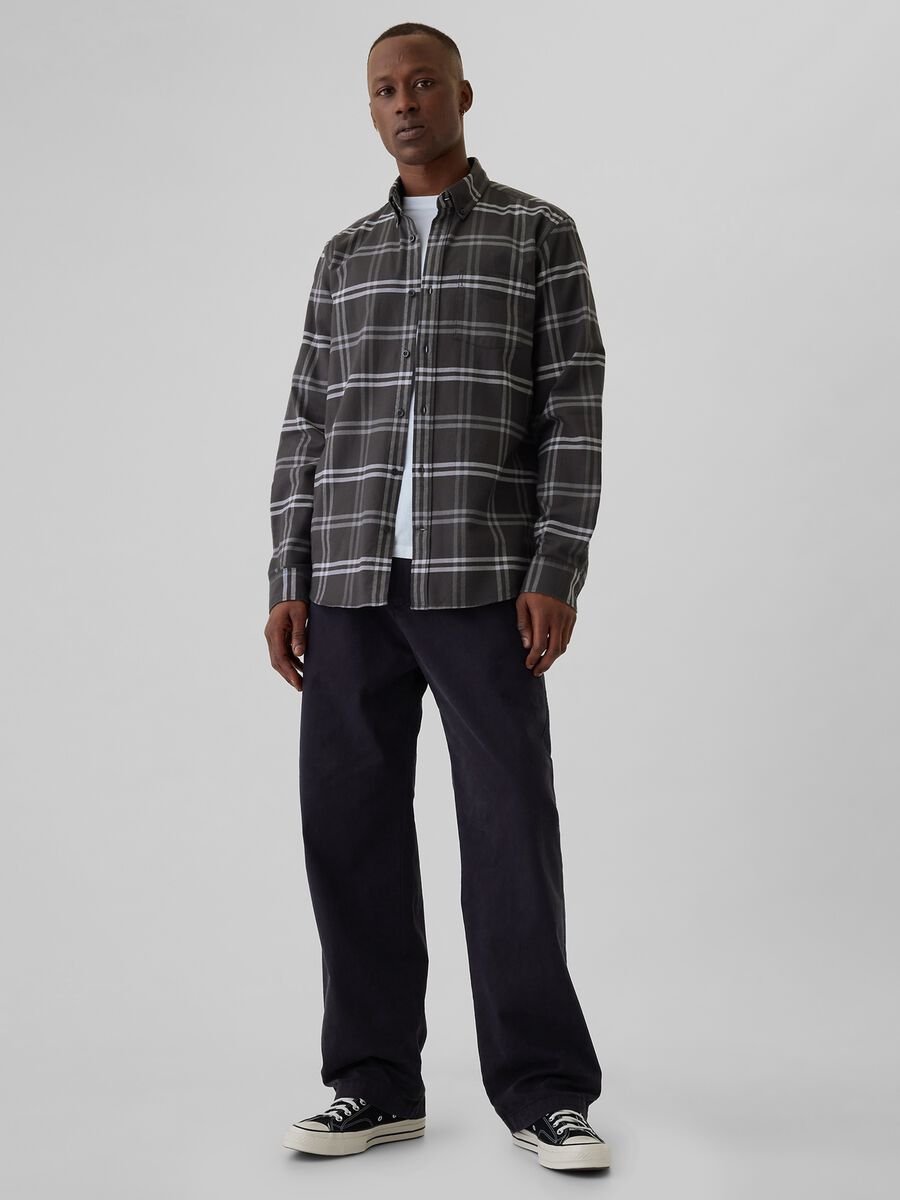 Camicia regular fit in cotone oxford_1