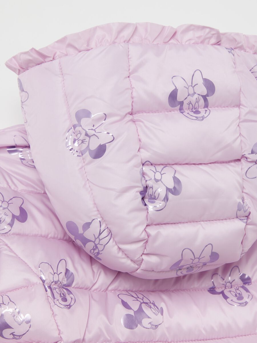 Piumino con cappuccio e stampa Minnie_3