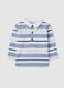 Baby Polo in Pure Cotton with Multicolor Stripes Regular Fit_0