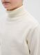 Boys' Regular Fit White Turtleneck Sweater in Pure Cotton_2