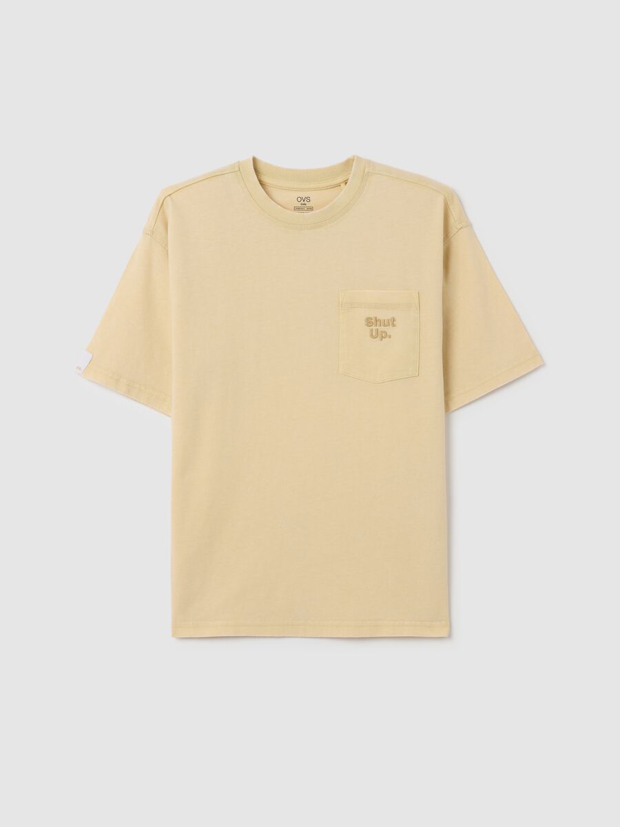 Boy's Beige T-shirt with Pocket_3