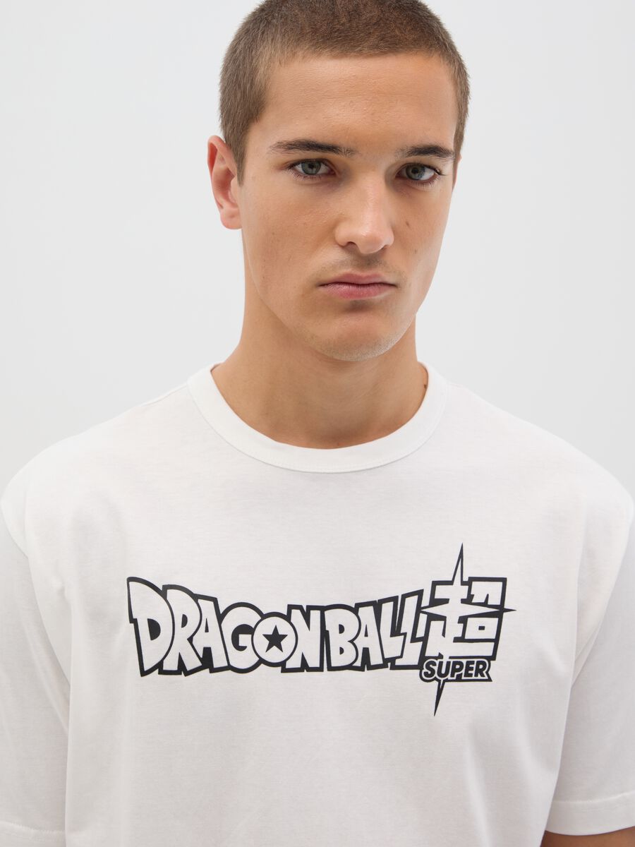 White T-shirt with Dragon Ball Super logo_2