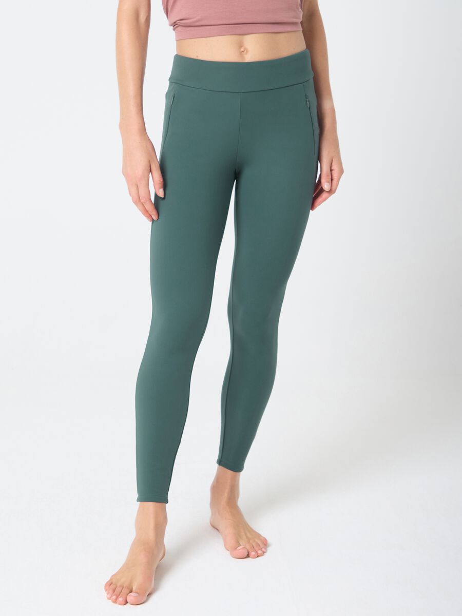 ALTAVIA STUDIO Stretch Technical Fabric Leggings with Zip Pockets_1