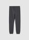 Boy's grey pure cotton jogger trousers, regular fit_1
