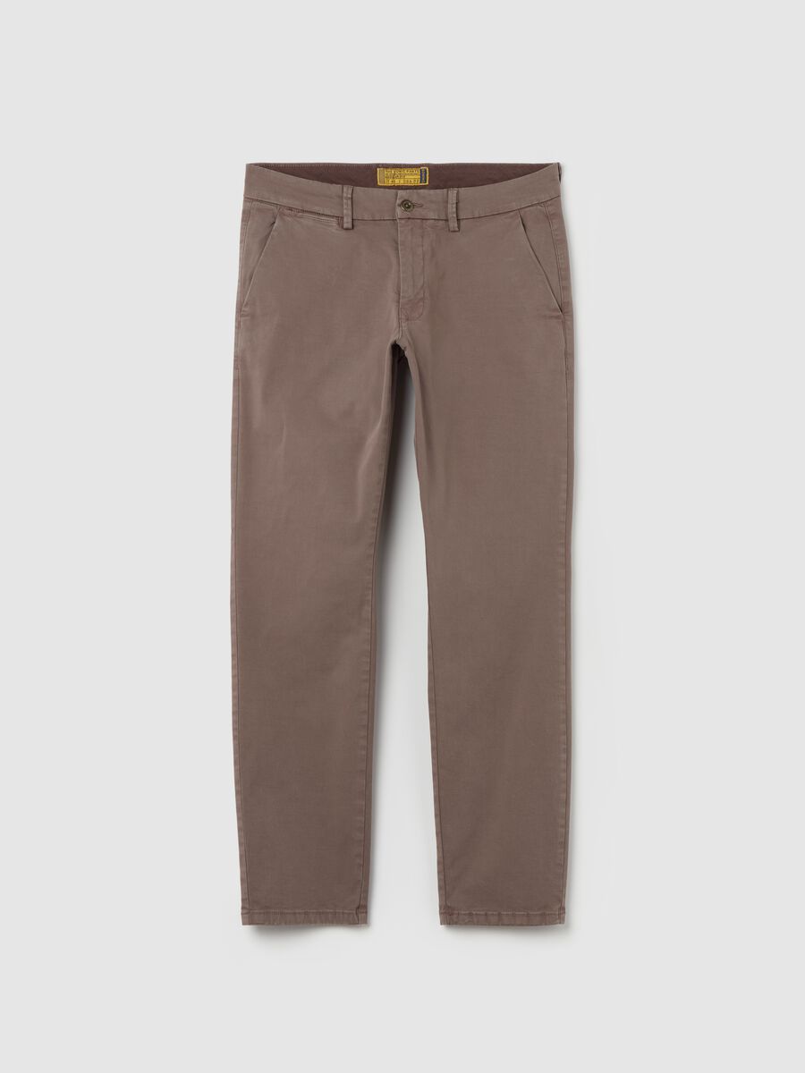 Regular-fit chino trousers in stretch cotton_4