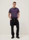 Purple short sleeve pure cotton regular fit T-shirt_1