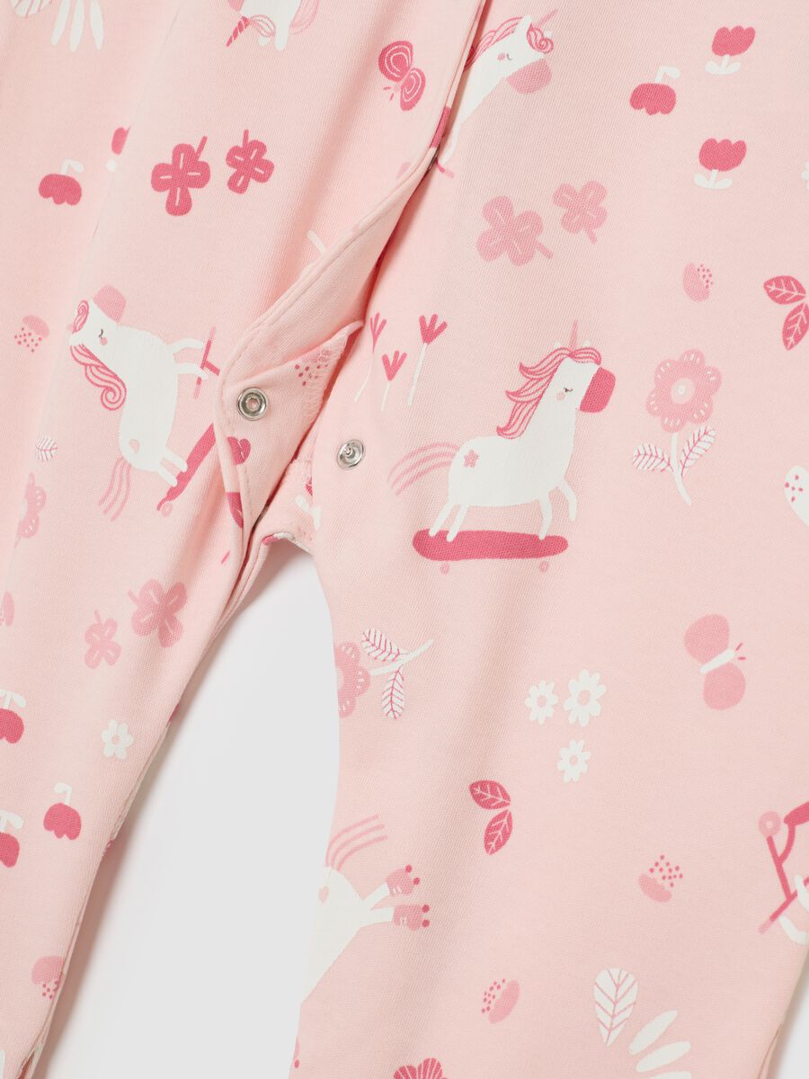 Multicolour pure cotton baby sleepsuit twin-pack_2